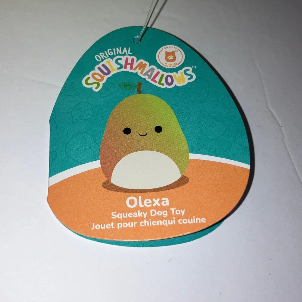 Squishmallows Dog Toy Set - Cherry, Celia & Olexa that‎ Squeak and Crinkle 8”